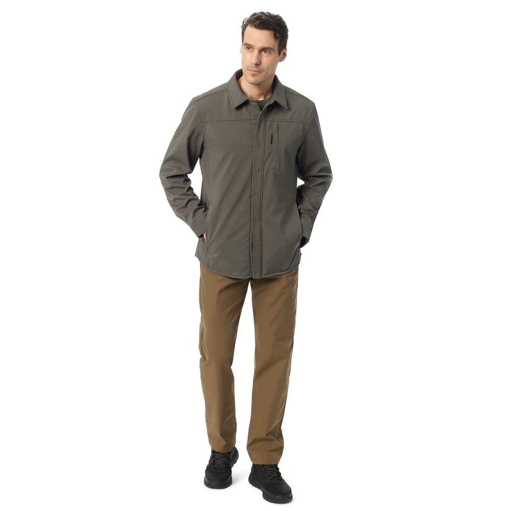 GH Bass & Co. Men's Frontier Bonded Fleece Button Jacket Size Small Beluga